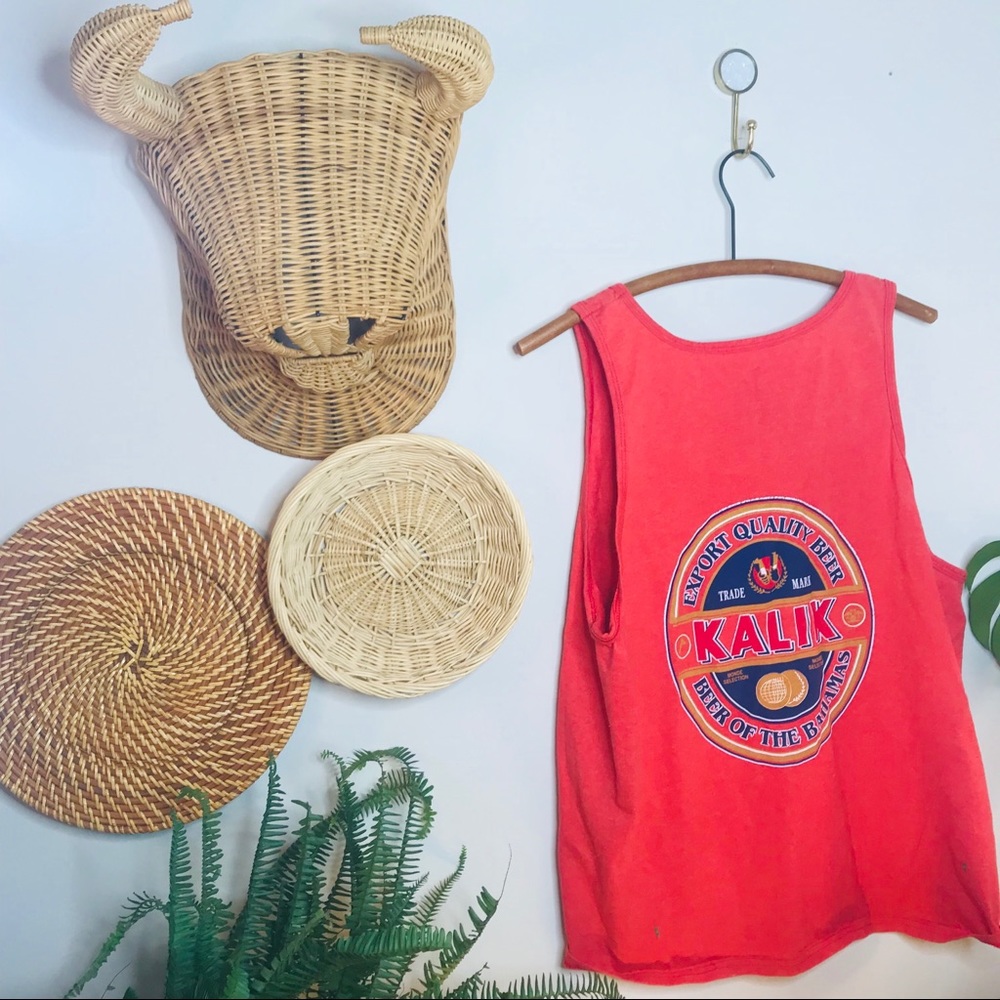 VTG vsco Bahamas Beer Graphic Oversized Tank - Picture 5 of 5